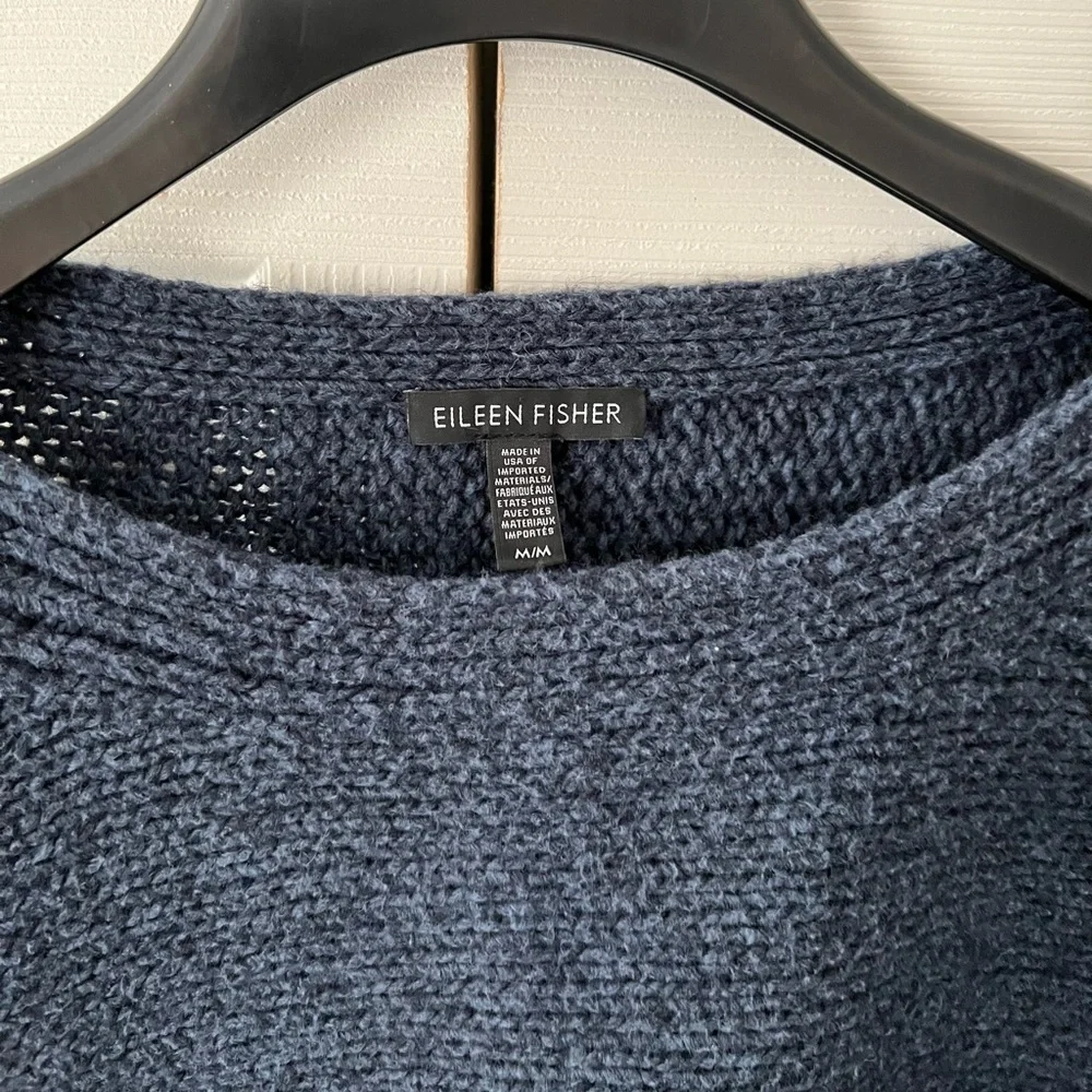 NWOT Eileen Fisher Alpaca/Cotton/Nylon Sweater with Bell Sleeves *Rare Find* - Picture 3 of 6